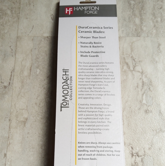 NEW Hampton Forge Tomodachi 5 inch Ceramic Santoku Knife - Picture 3 of 4